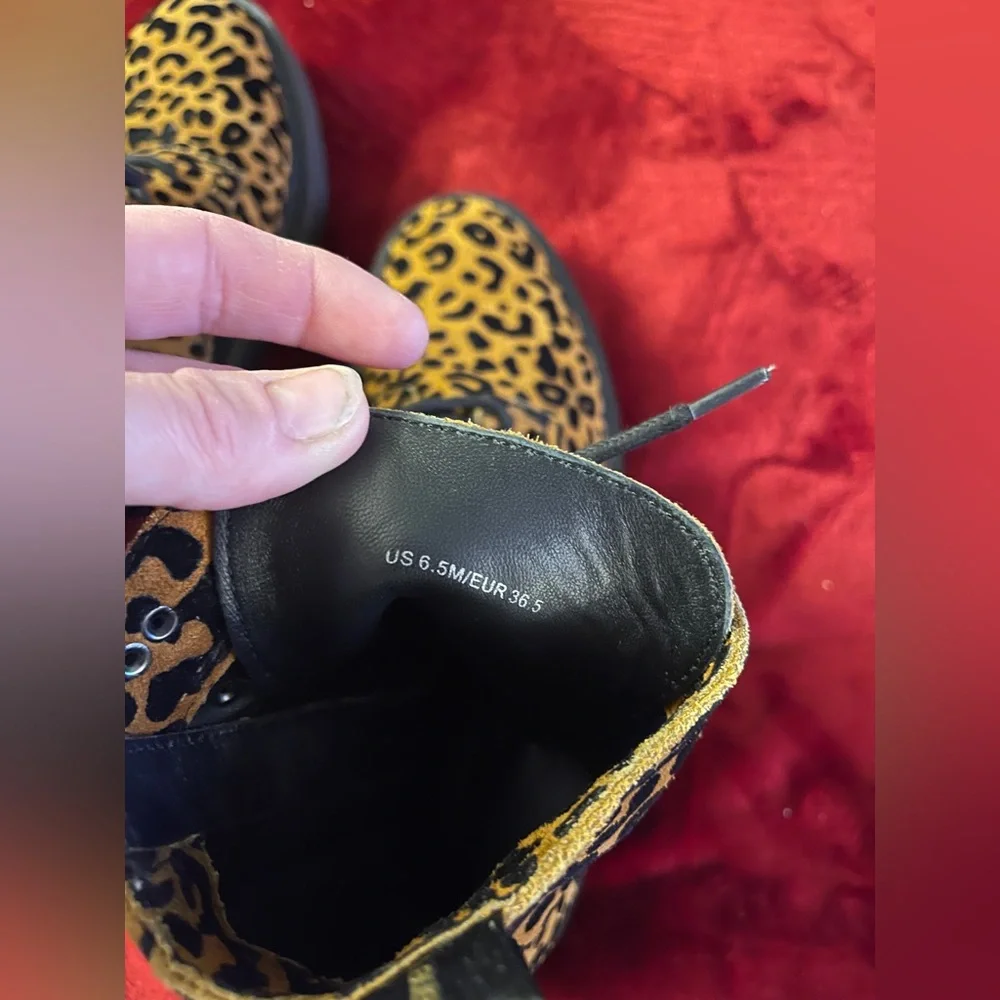 Diane Von Furstenberg DVF In Charge Leopard Ankle Boots‎ 6.5 - Picture 10 of 16